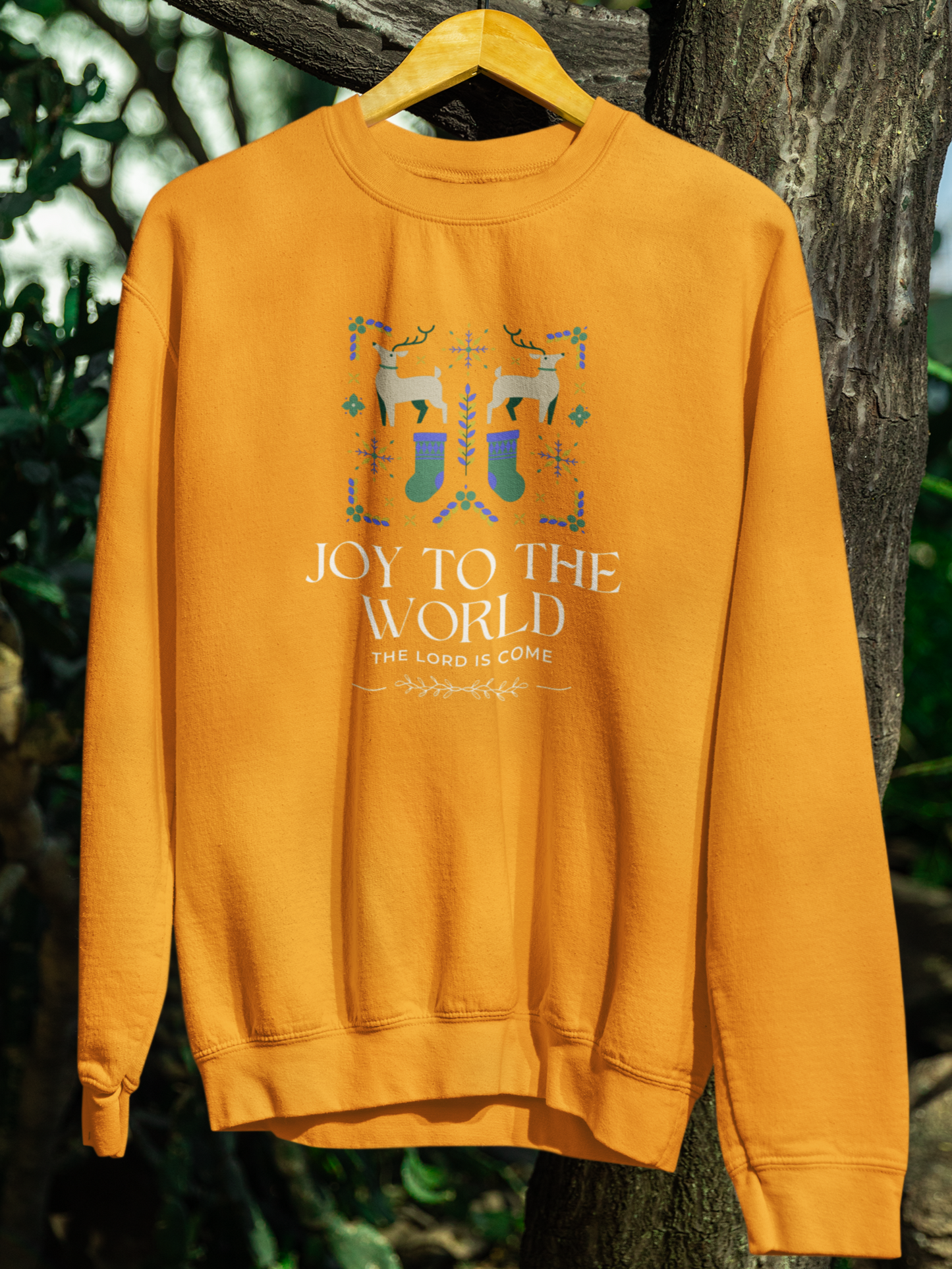 "Joy to the World, the Lord is Come" unisex christmas sweatshirt