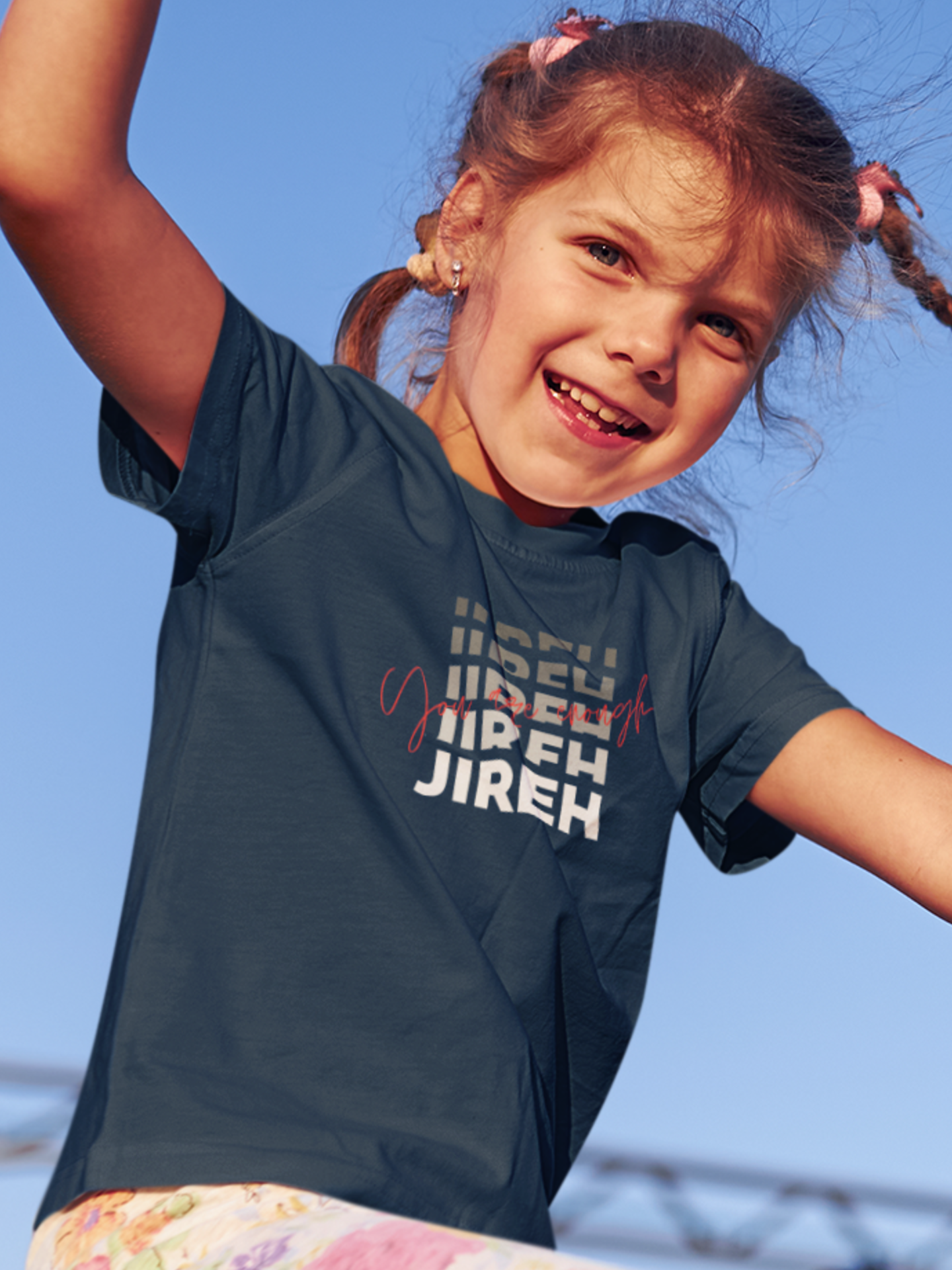 "Jireh, You Are Enough" girls christian t-shirt