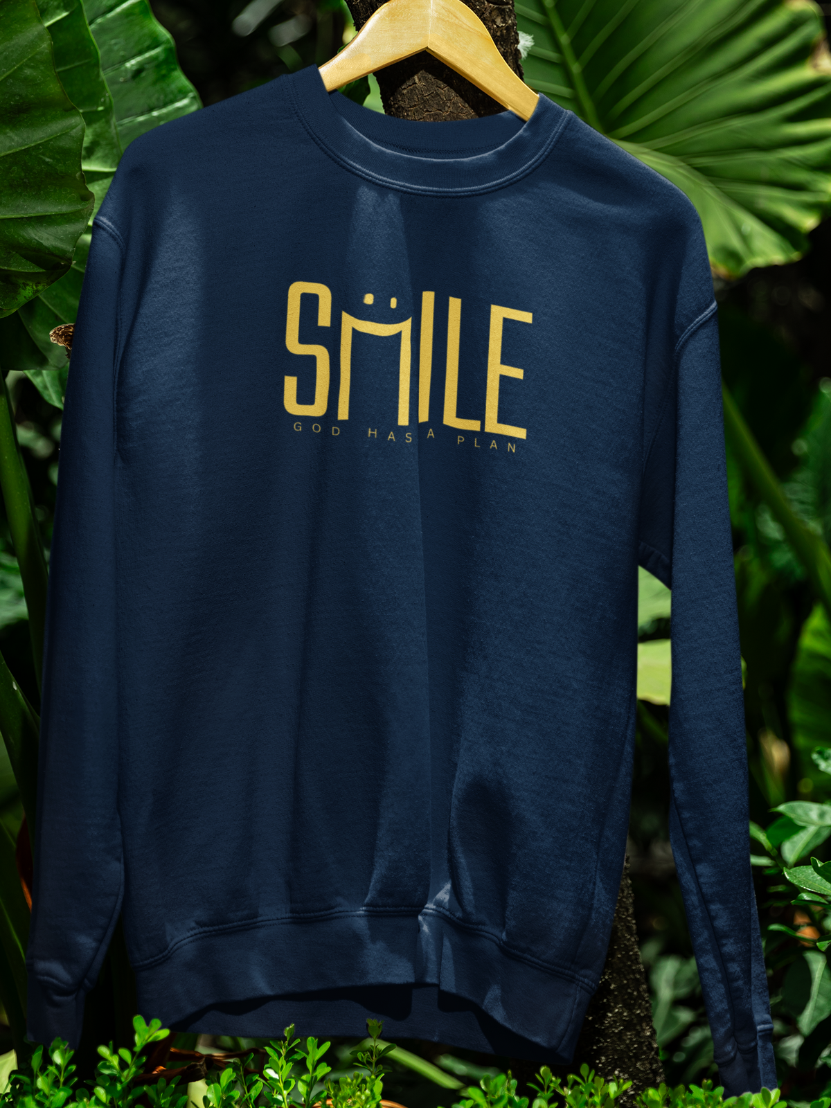 "Smile, God Has a Plan" Unisex Crewneck Sweatshirt