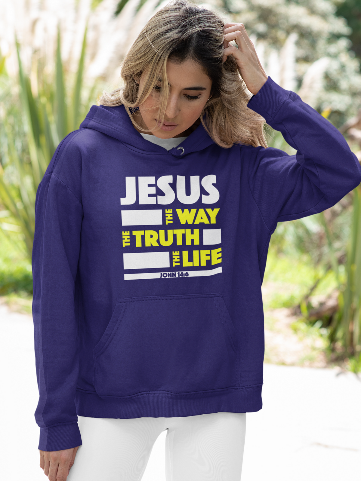 "Jesus - Way, Truth and Life" unisex christian hooded sweatshirt