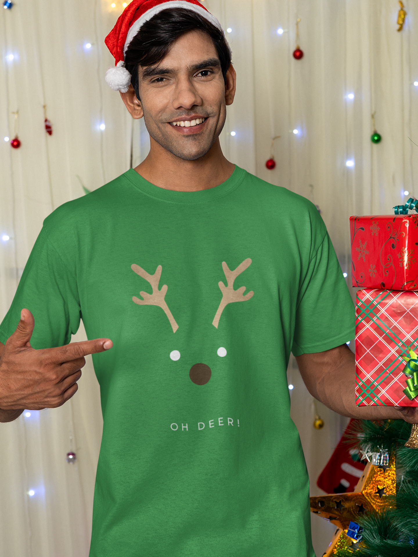 "Oh Deer!" unisex christmas t-shirt