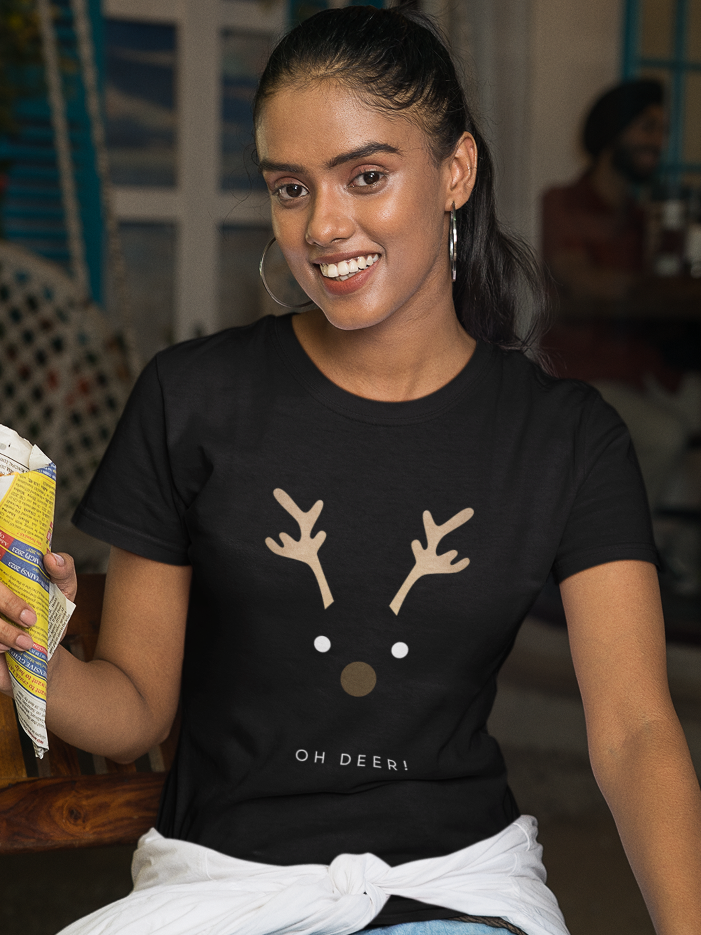 "Oh Deer!" women's christmas t-shirt