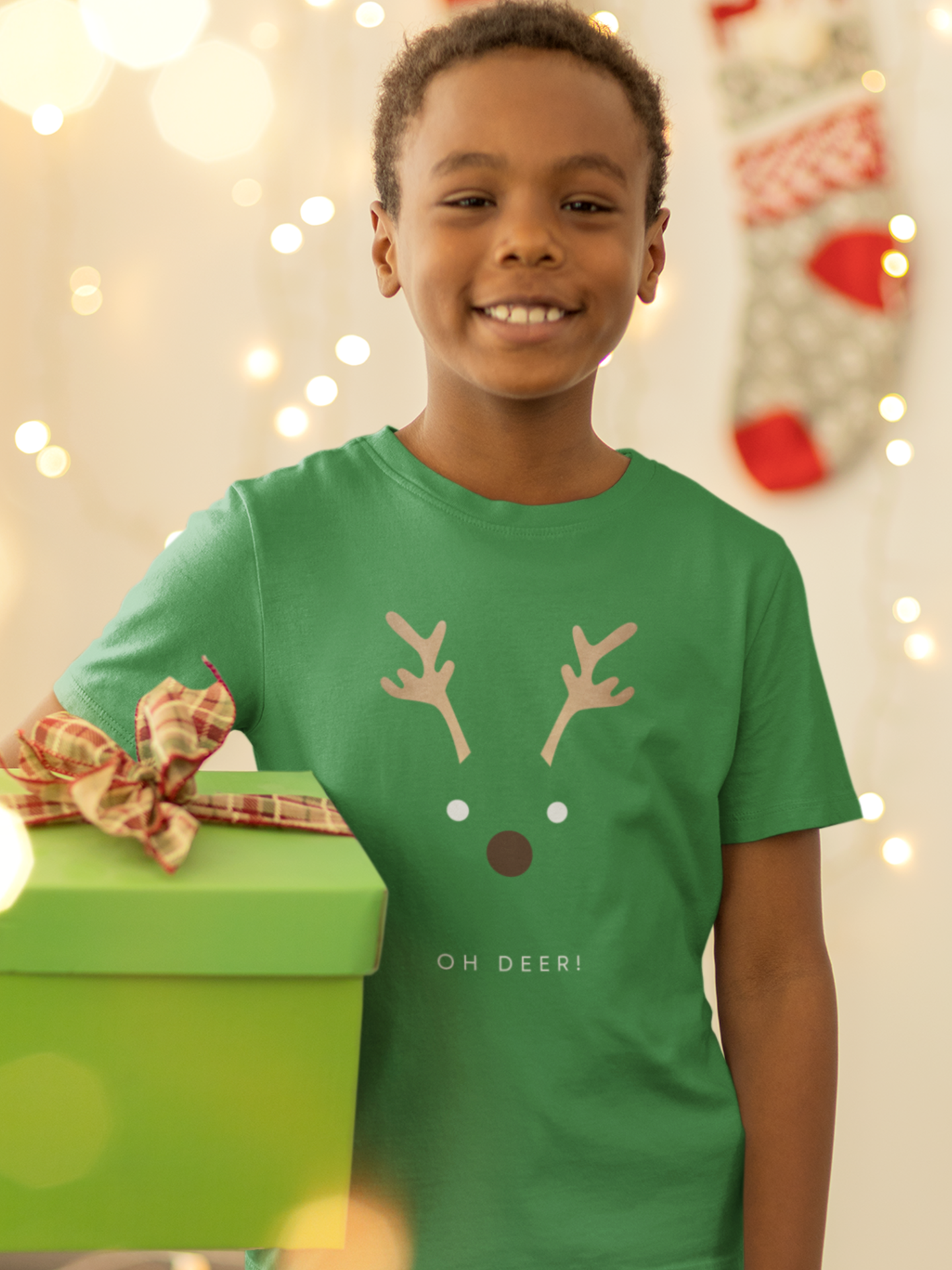 "Oh Deer!" boys christmas t-shirt