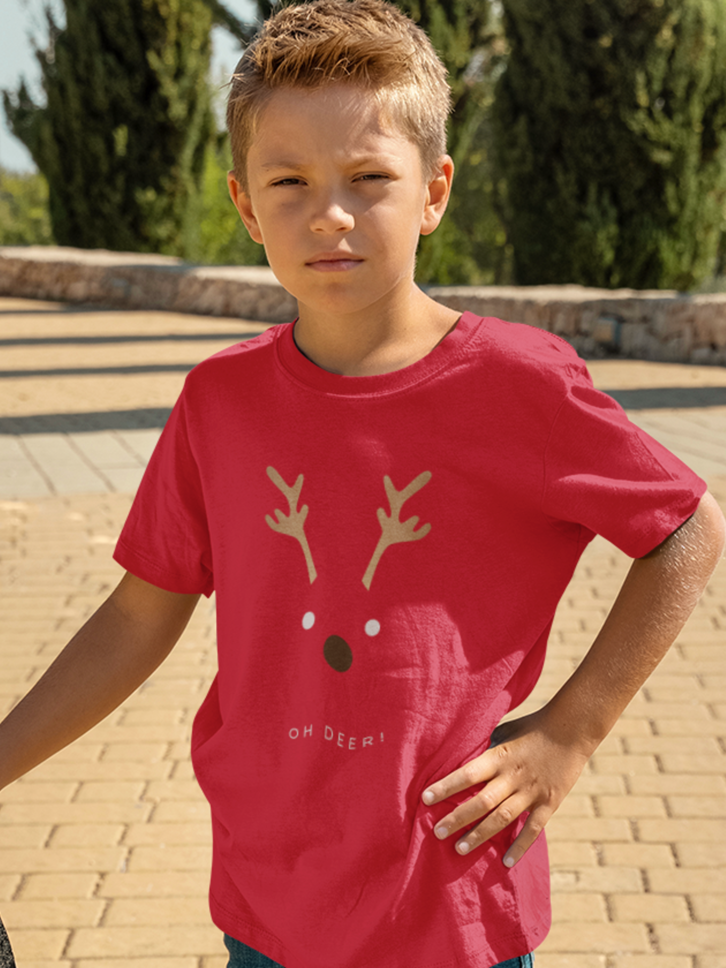 "Oh Deer!" boys christmas t-shirt