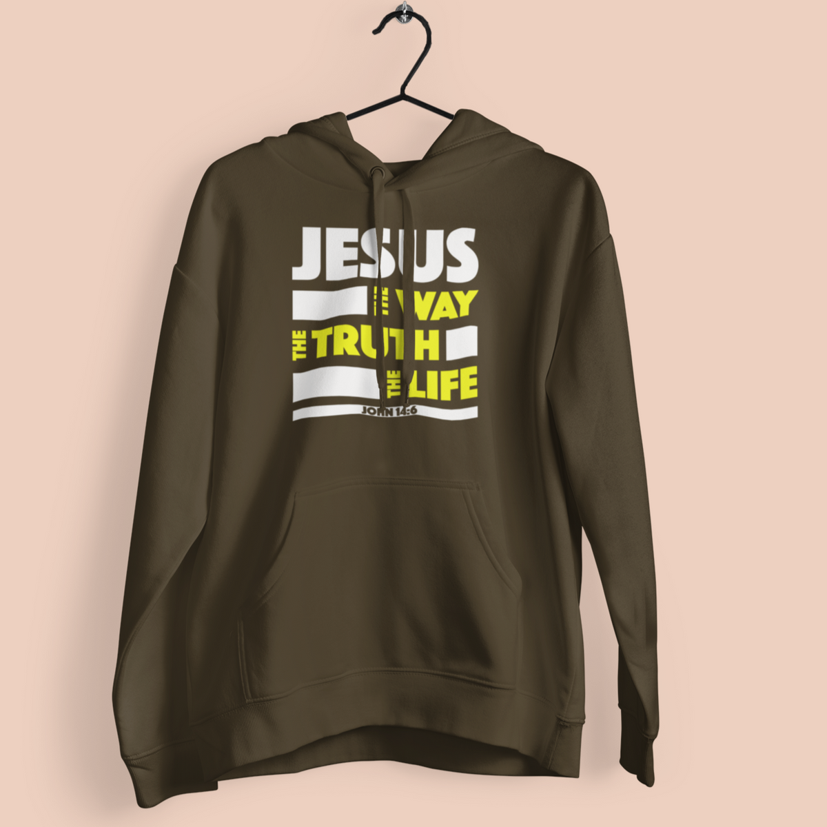 "Jesus - Way, Truth and Life" unisex christian hooded sweatshirt