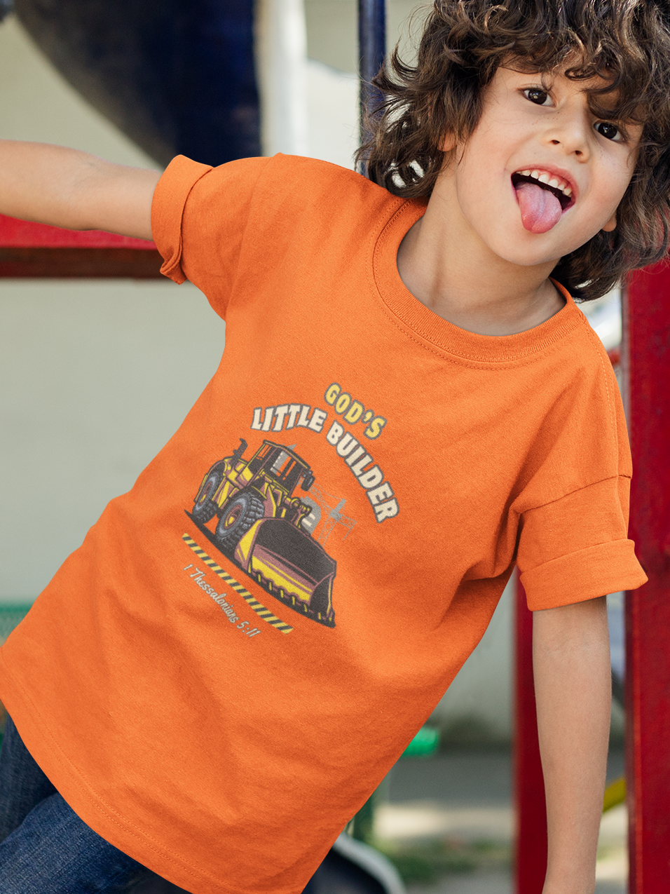 "God's Little Builder" Boys' Christian T-Shirt