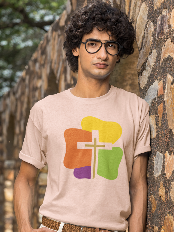 'Colorful Cross' unisex christian t-shirt