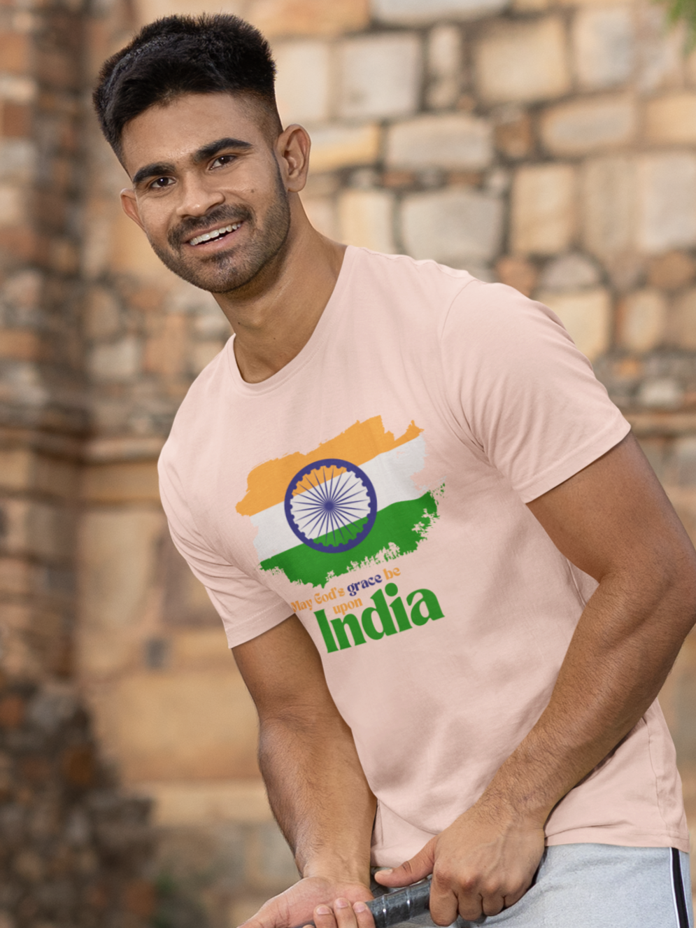 "May God's Grace Be Upon India" unisex christian t-shirt