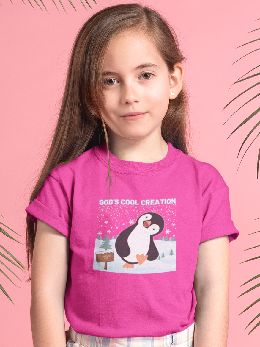 "God's Cool Creation" girls christian t-shirt