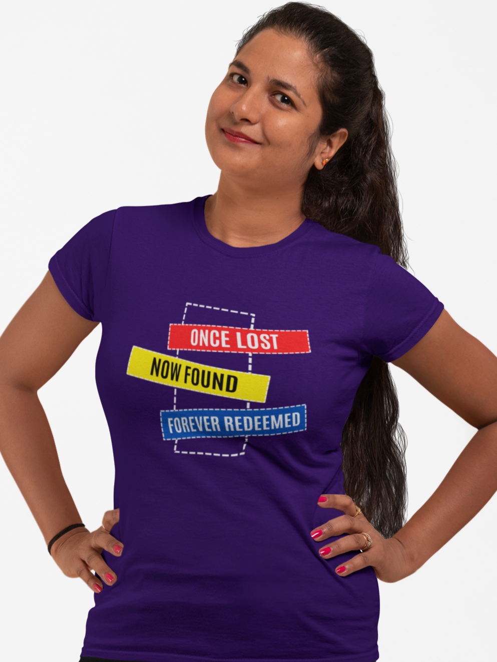 Lost. Found. Forever Redeemed. - women's Christian T-shirt