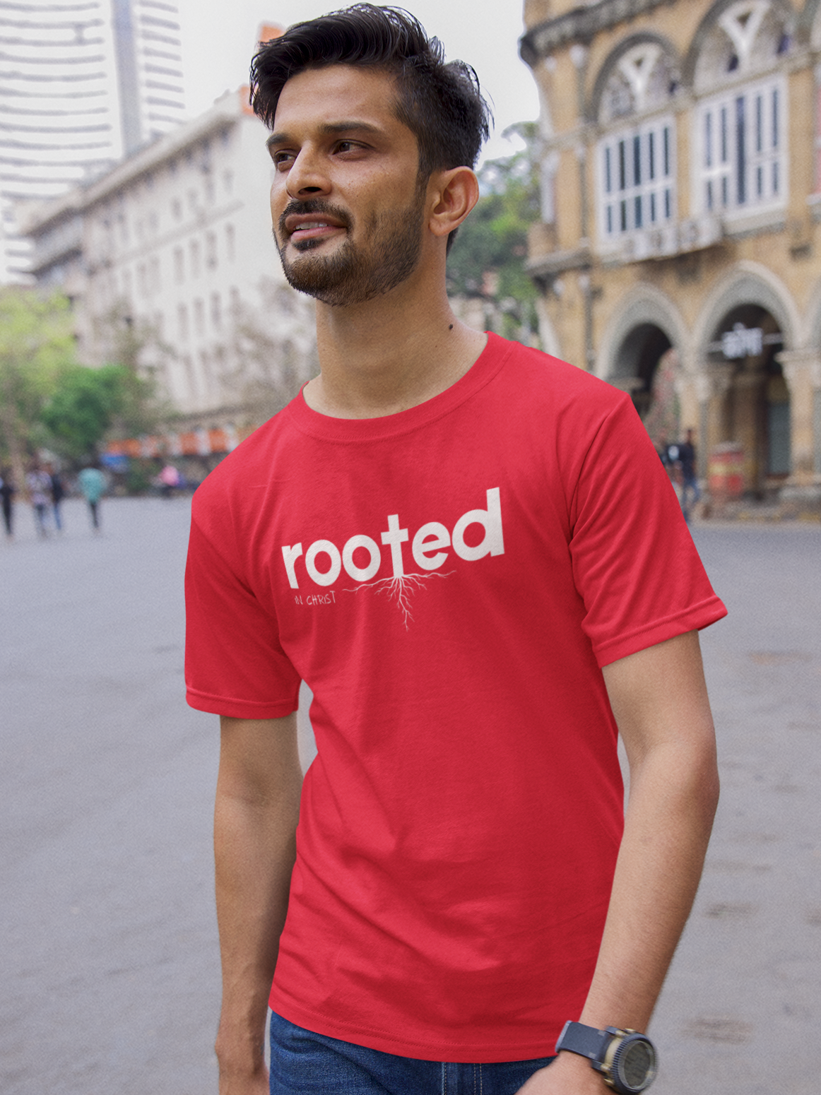 Rooted in Christ – Faith & Foundation Unisex Christian T-Shirt