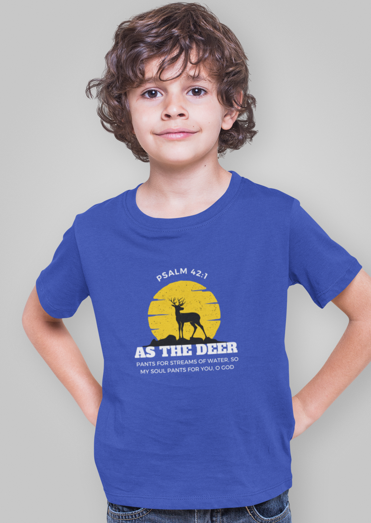 "As the Deer Pants" boys christian t-shirt