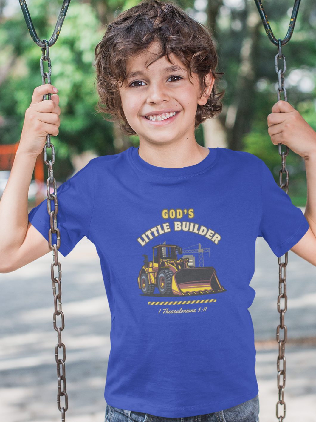 "God's Little Builder" Boys' Christian T-Shirt