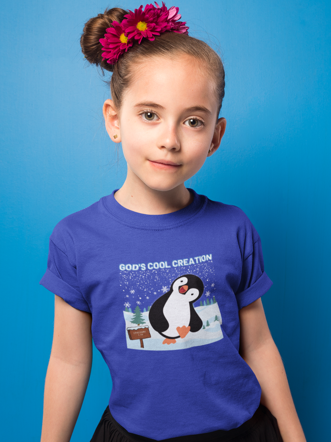 "God's Cool Creation" girls christian t-shirt