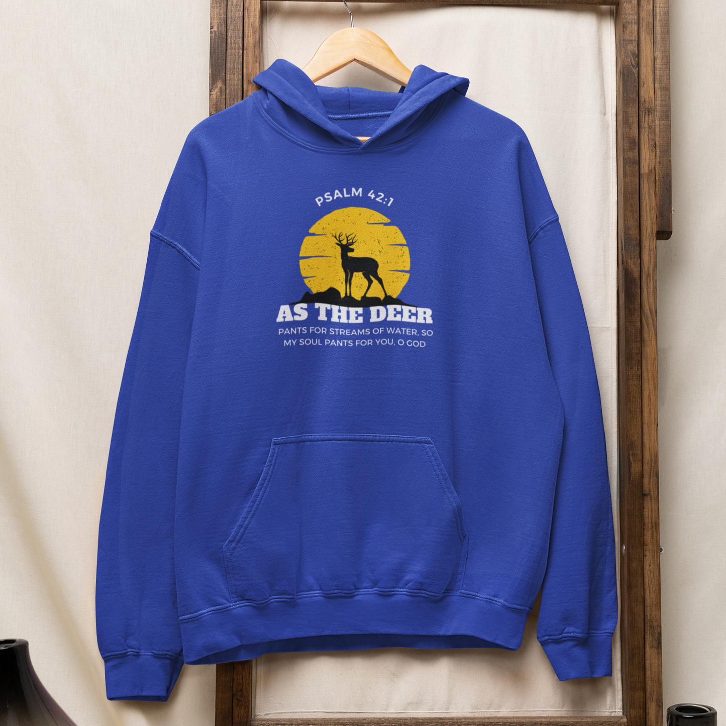 "As the Deer Pants" unisex Christian hooded sweatshirt