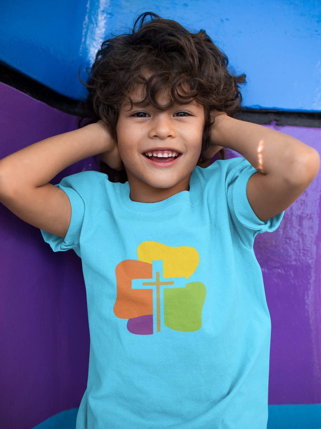 'Colorful Cross' boys christian t-shirt