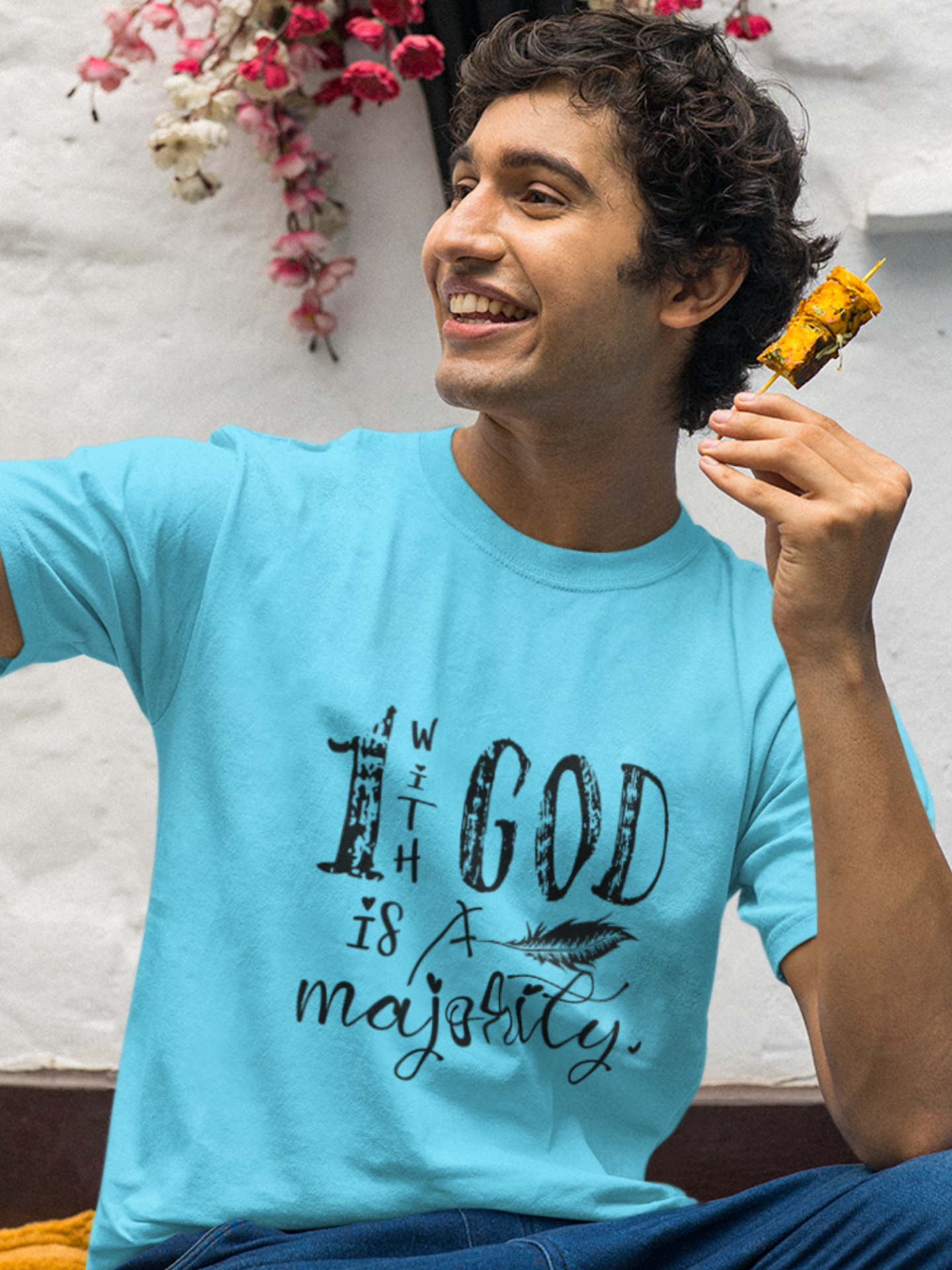 "1 with God is a Majority" unisex christian t-shirt