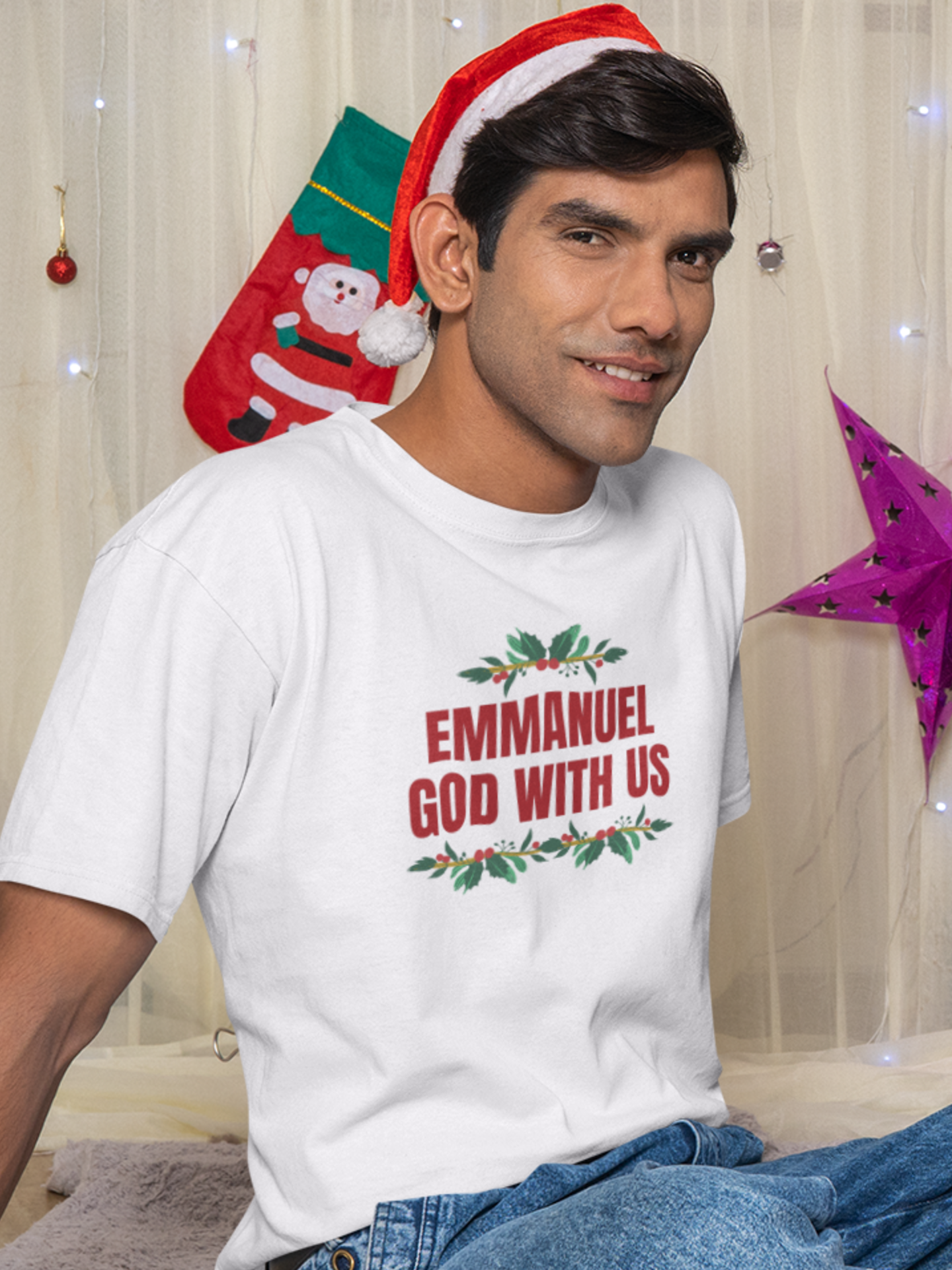 "Emmanuel - God with Us" unisex christmas t-shirt