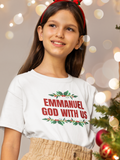 "Emmanuel - God with Us" Christmas girls t-shirt