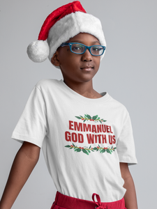 "Emmanuel - God with Us" Christmas boys t-shirt