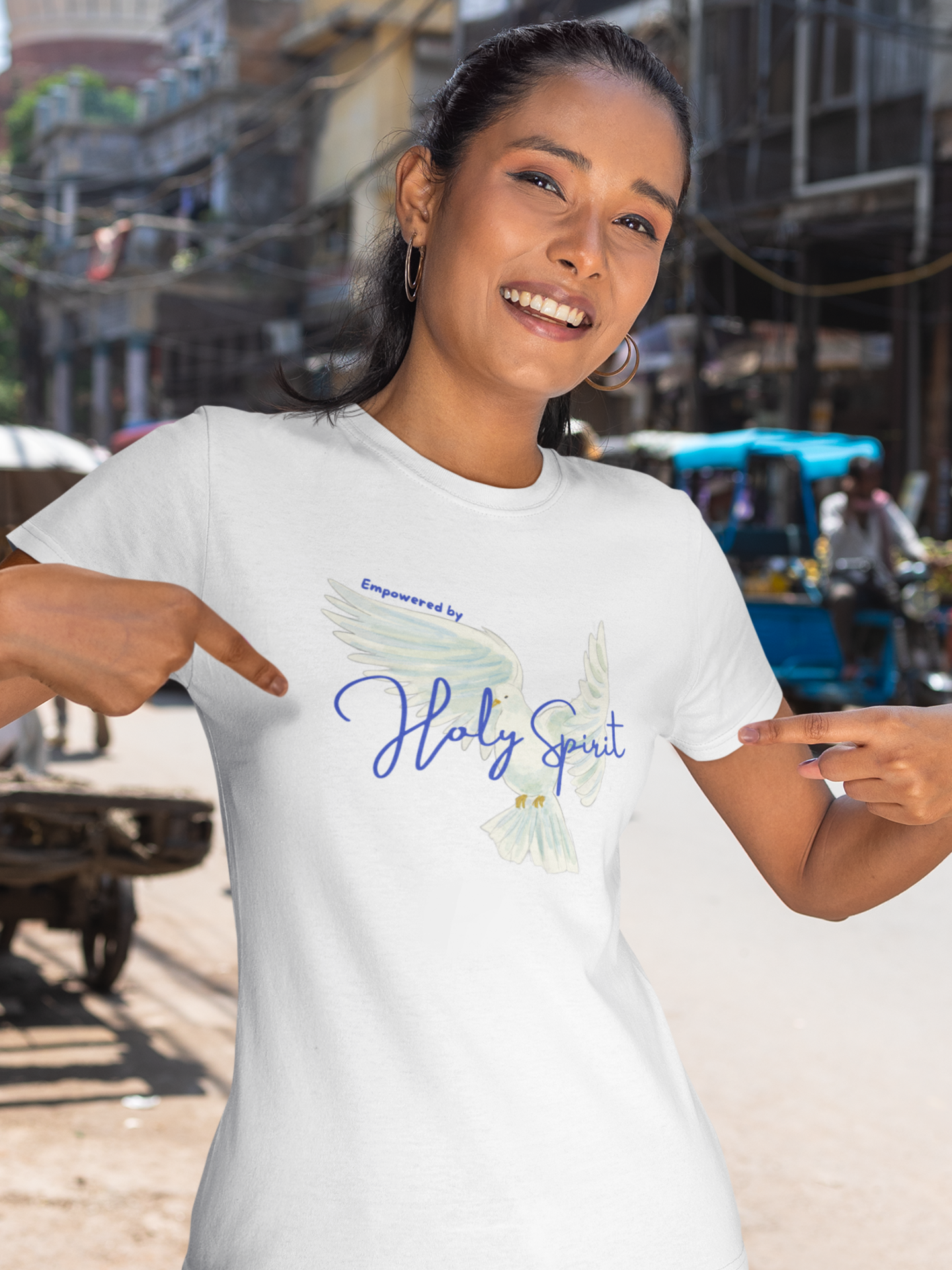 "Empowered by Holy Spirit" women's Christian t-shirt