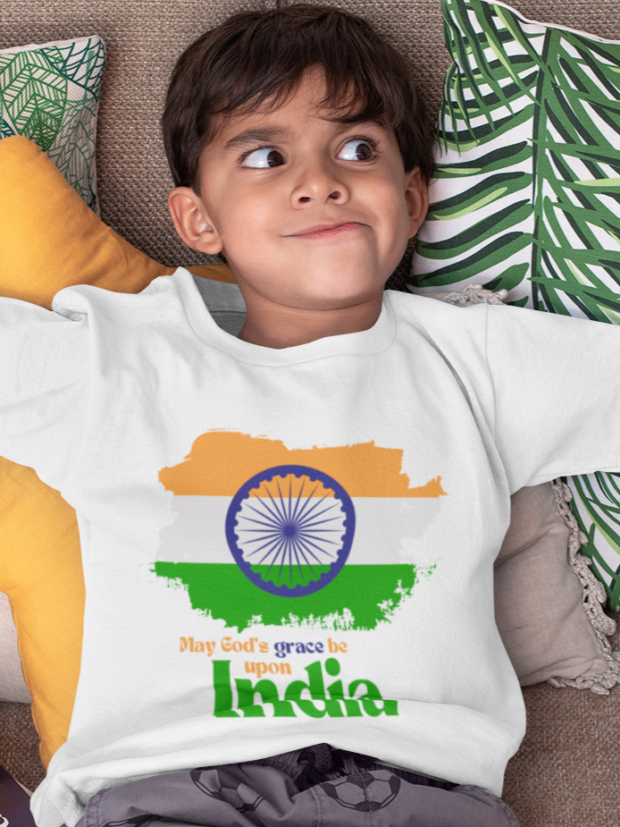 "May God's Grace Be Upon India" Boys' Christian T-Shirt