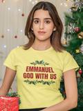 "Emmanuel - God with Us" women's christmas t-shirt