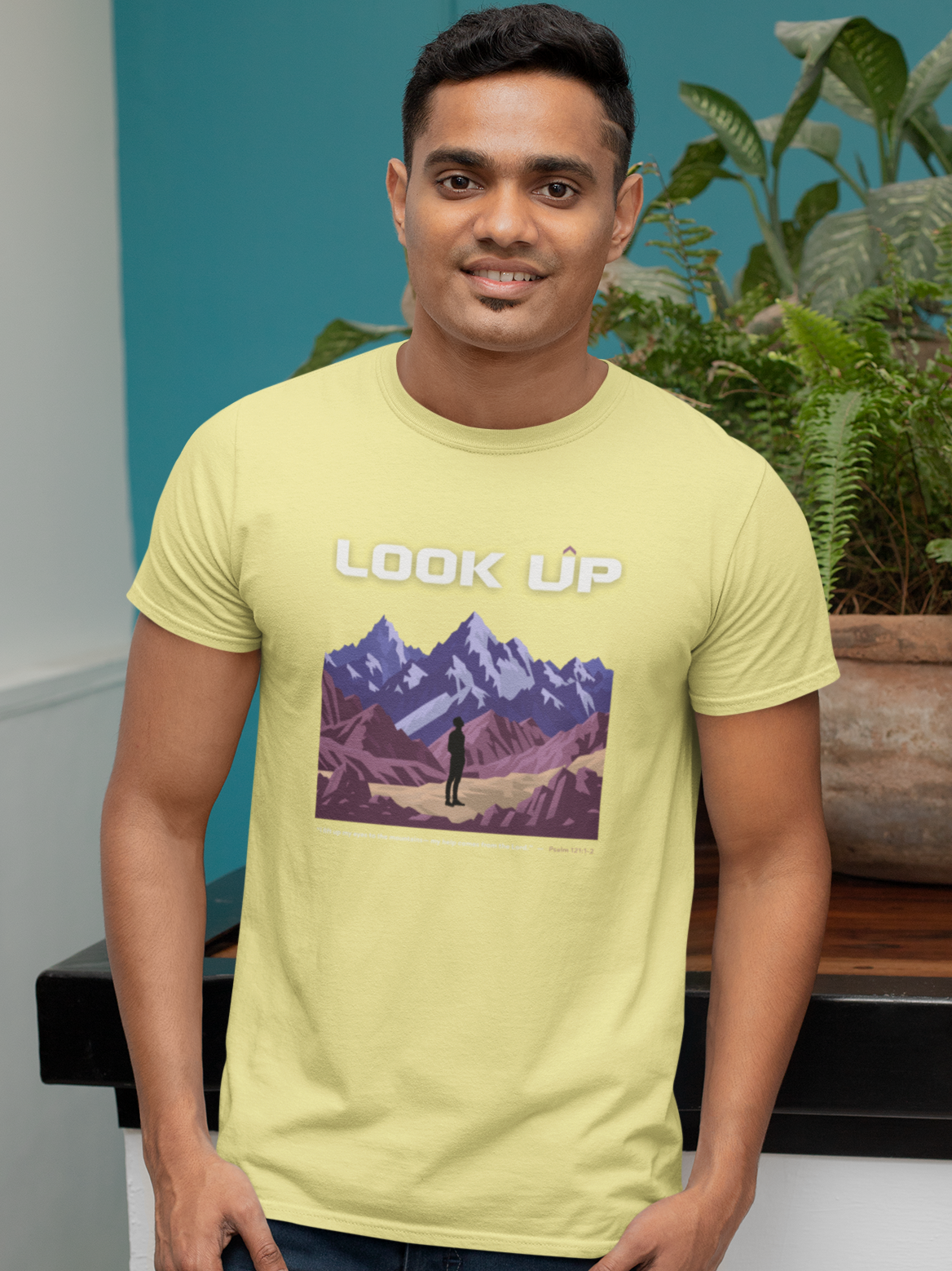 Look Up – Psalm 121:1-2  Unisex Christian T-Shirt