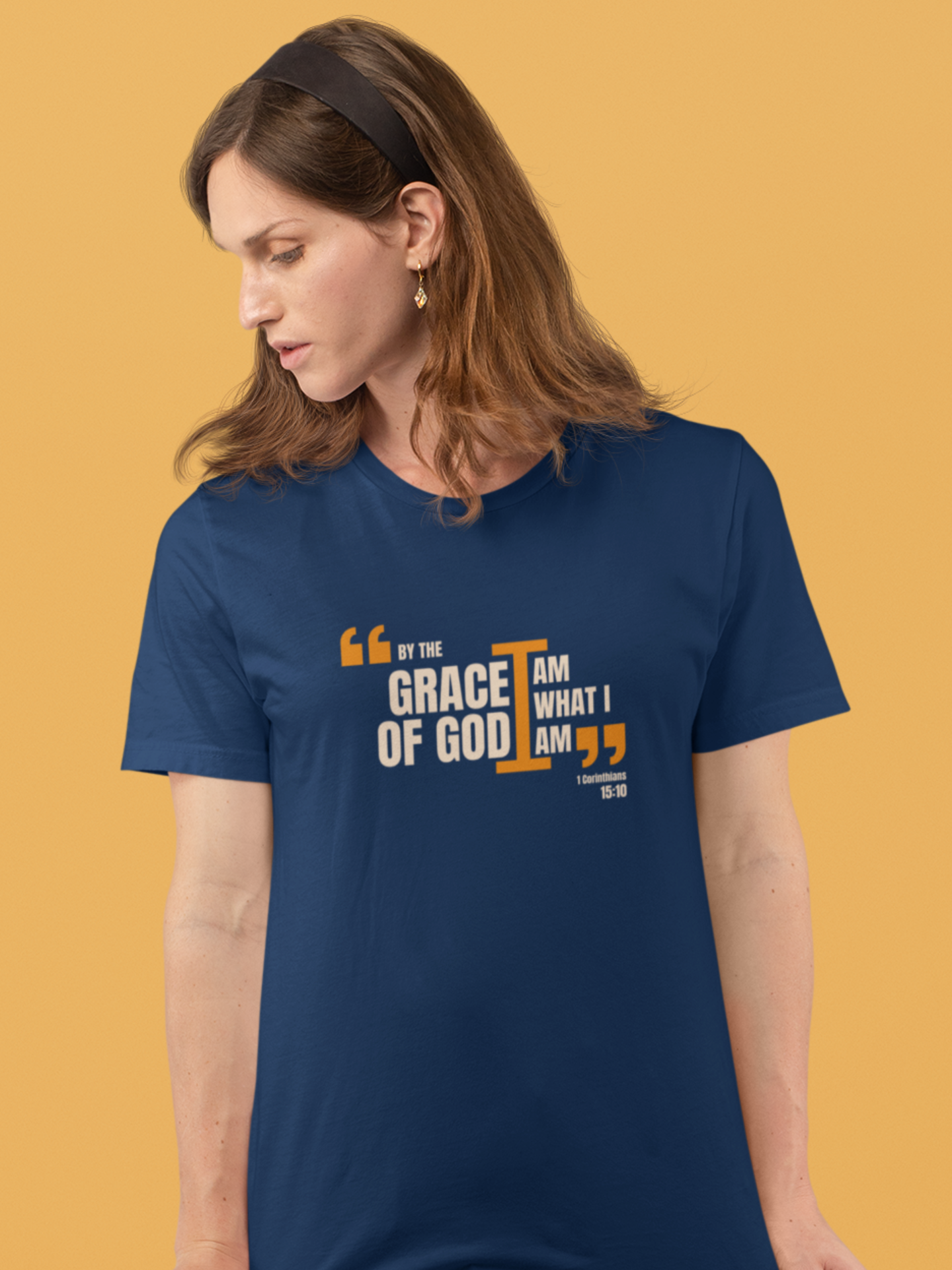 "By the Grace of God, I Am What I Am" women's Christian t-shirt