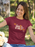 "By the Grace of God, I Am What I Am" women's Christian t-shirt