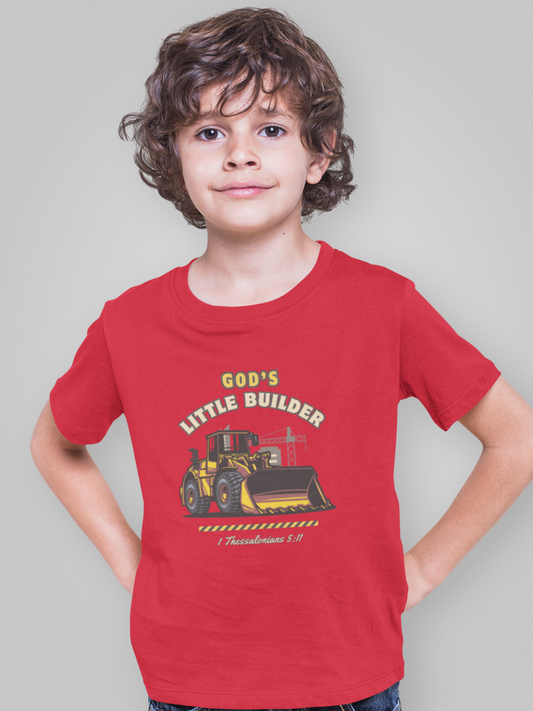 "God's Little Builder" Boys' Christian T-Shirt