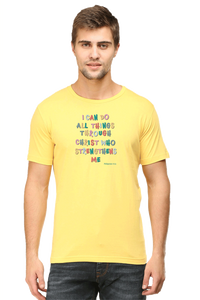 Yellow "I can do all things through Christ"  unisex christian t-shirt