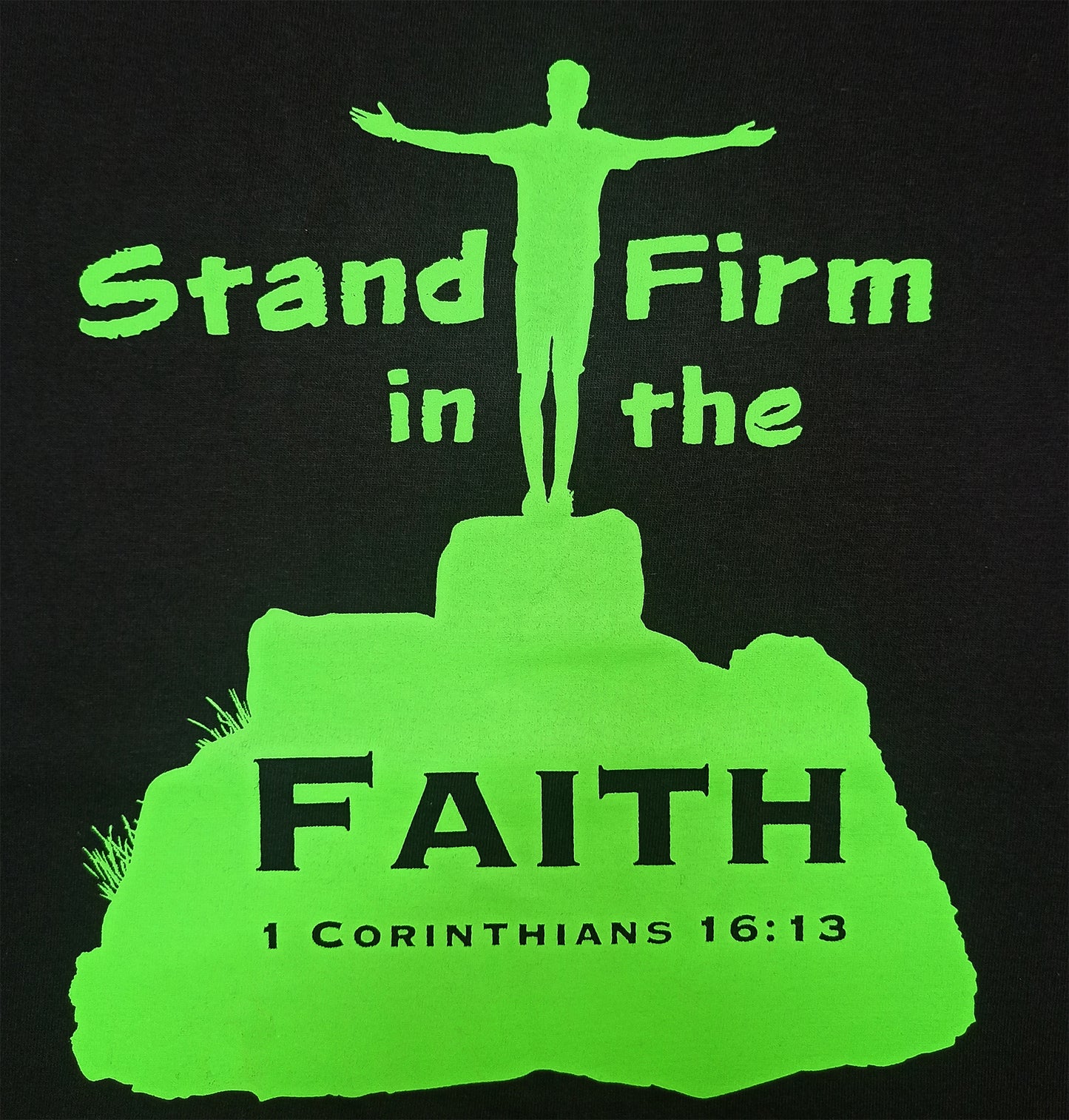 Black “Stand firm in the faith” unisex christian t-Shirt