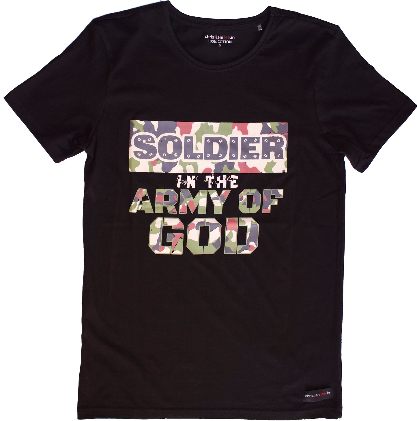 Black 'Soldier in the Army of GOD' unisex christian t-shirt