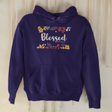 Navy Blue "Blessed beyond measure" unisex christian hooded sweatshirt