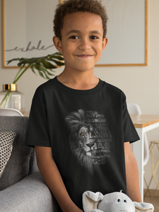 Black "Lion of Judah" boys christian t-shirt
