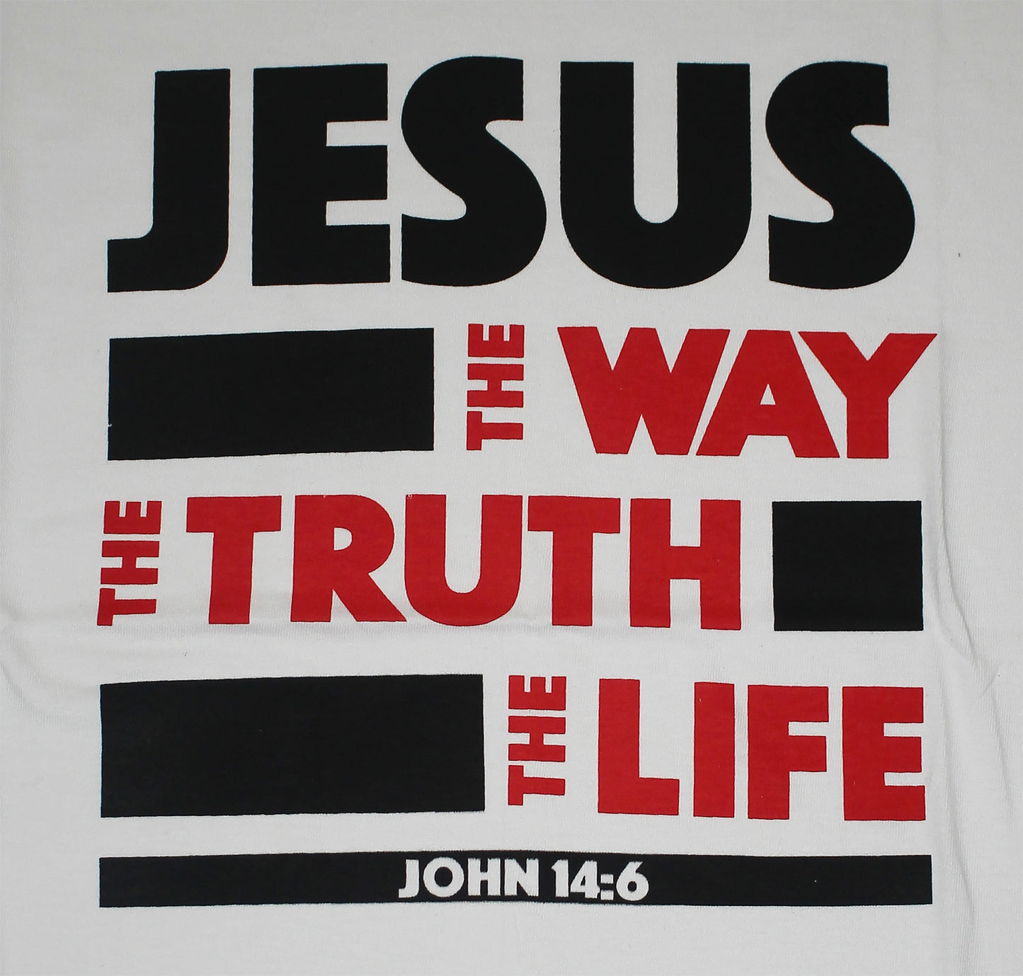 White "Jesus - Way, Truth and Life" unisex Christian t-shirt