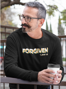 Black "Forgiven" Men’s full sleeve Christian t-shirt