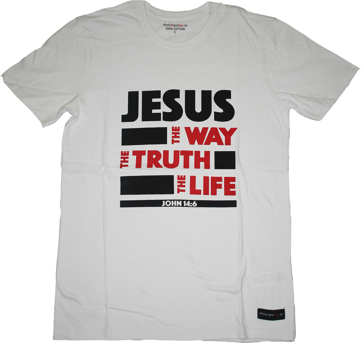 White "Jesus - Way, Truth and Life" unisex Christian t-shirt