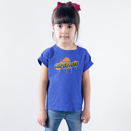 Blue "I am his masterpiece" girls christian t-shirt