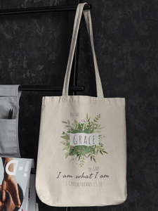 "By the Grace of God, I am what I am" Tote Bag