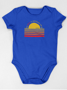 Royal blue "His grace is sufficient for me" unisex baby onesie