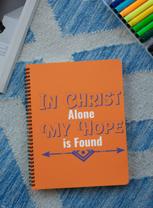 "In Christ alone my hope is found" Premium Wiro Bound Christian Notebook (A5)