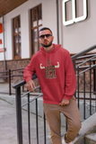 Red "The joy of the Lord is my strength" christian unisex hooded sweatshirt