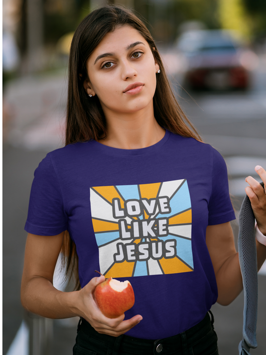 Navy Blue "Love Like Jesus" unisex christian t-shirt