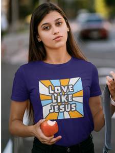 Navy Blue "Love Like Jesus" unisex christian t-shirt