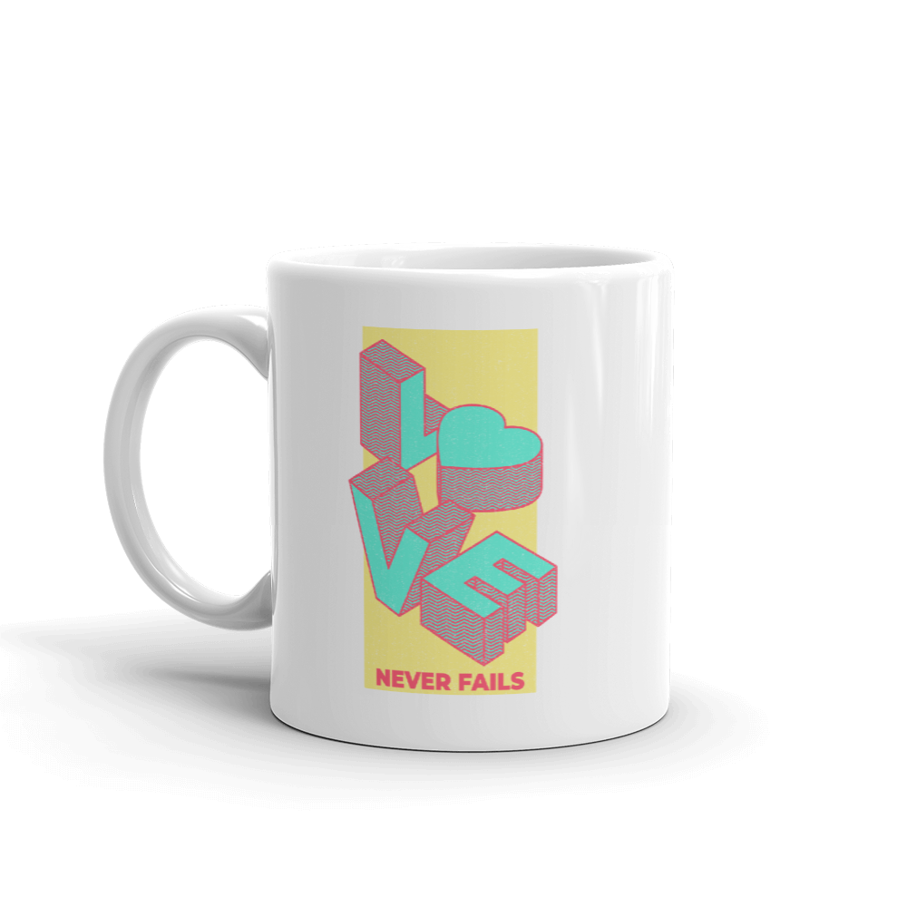 Love never fails - Christian Coffee Mug