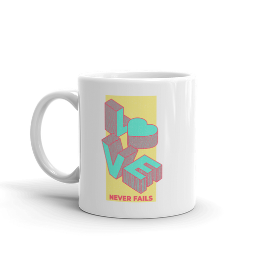 Love never fails - Christian Coffee Mug