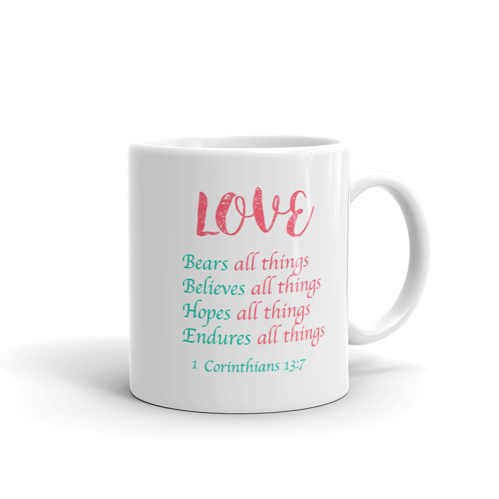 Love never fails - Christian Coffee Mug