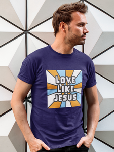 Navy Blue "Love like Jesus" unisex christian t-shirt